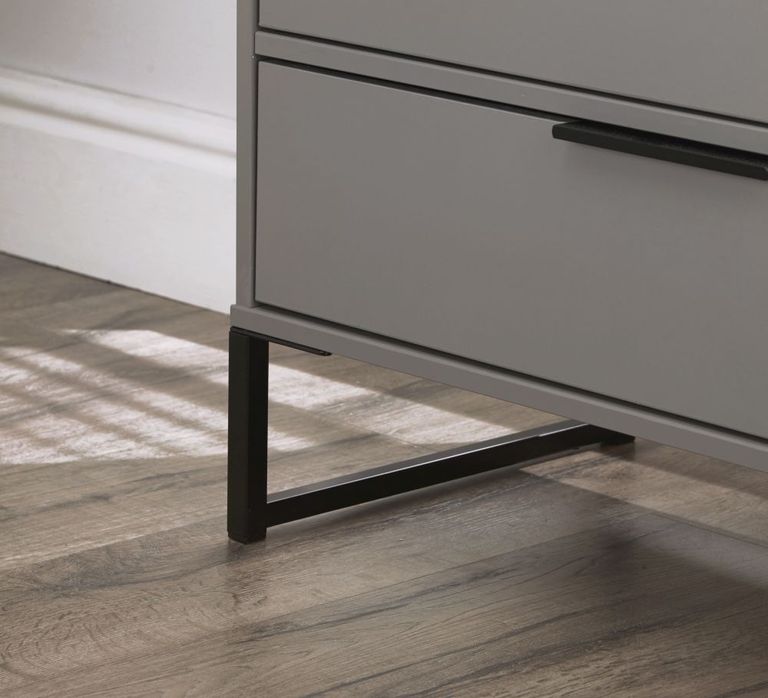 Diego Grey 2 Drawer Bedside Cabinet