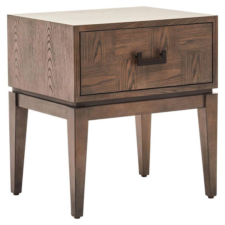 Dimaro Bedside Table - 1 Drawer - Elm Wood