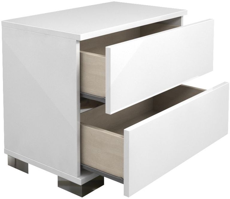 Dream Bedside Cabinet - 2 Drawer - White