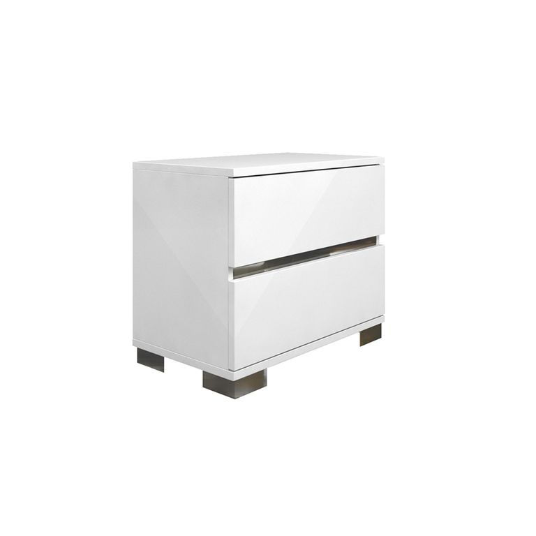Dream Bedside Cabinet - 2 Drawer - White