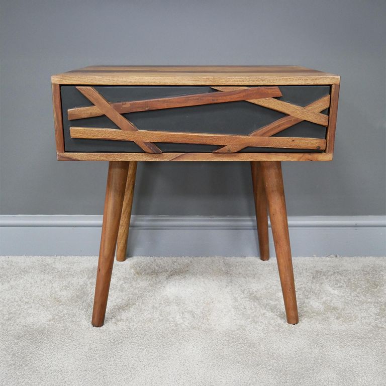 Bedside Table - 1 Drawer - Sheesham Wood