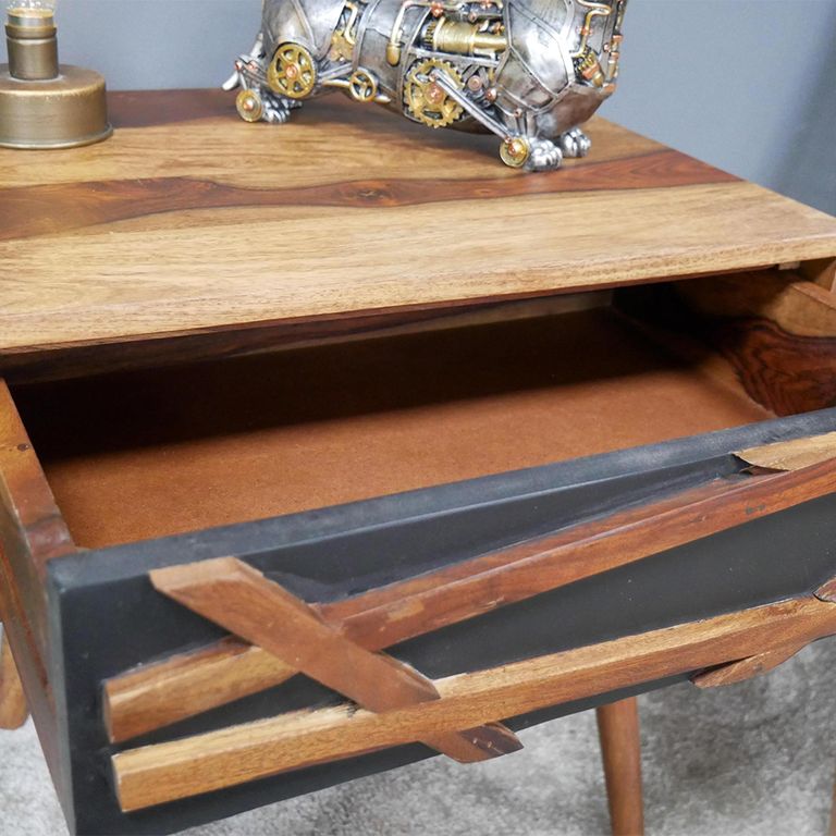 Bedside Table - 1 Drawer - Sheesham Wood