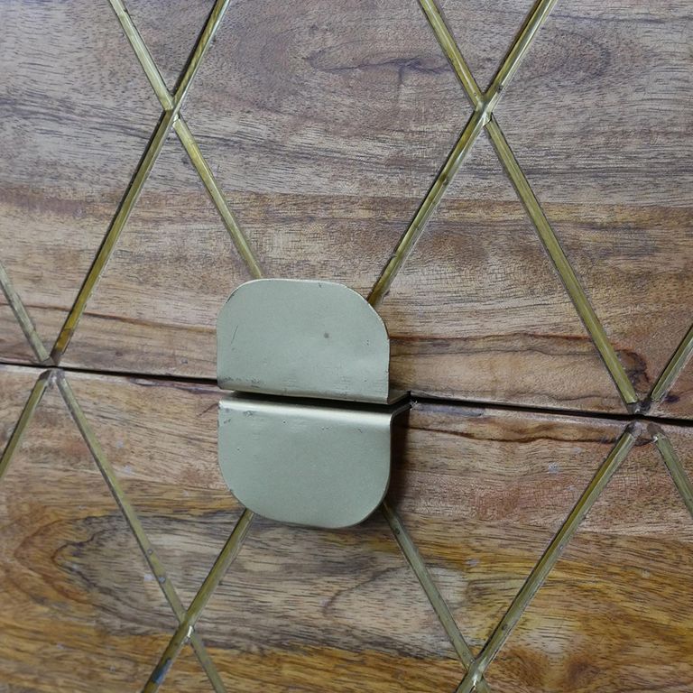 Bedside Cabinet - 2 Drawer - Wooden - Hairpin Legs