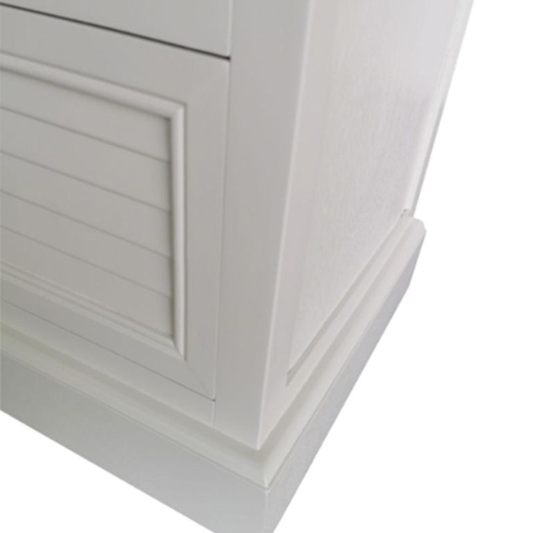 Elise Bedside Cabinet - 2 Drawer - Pearl White