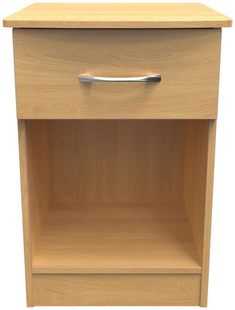 Eve Oak Effect 1 Drawer Bedside Cabinet
