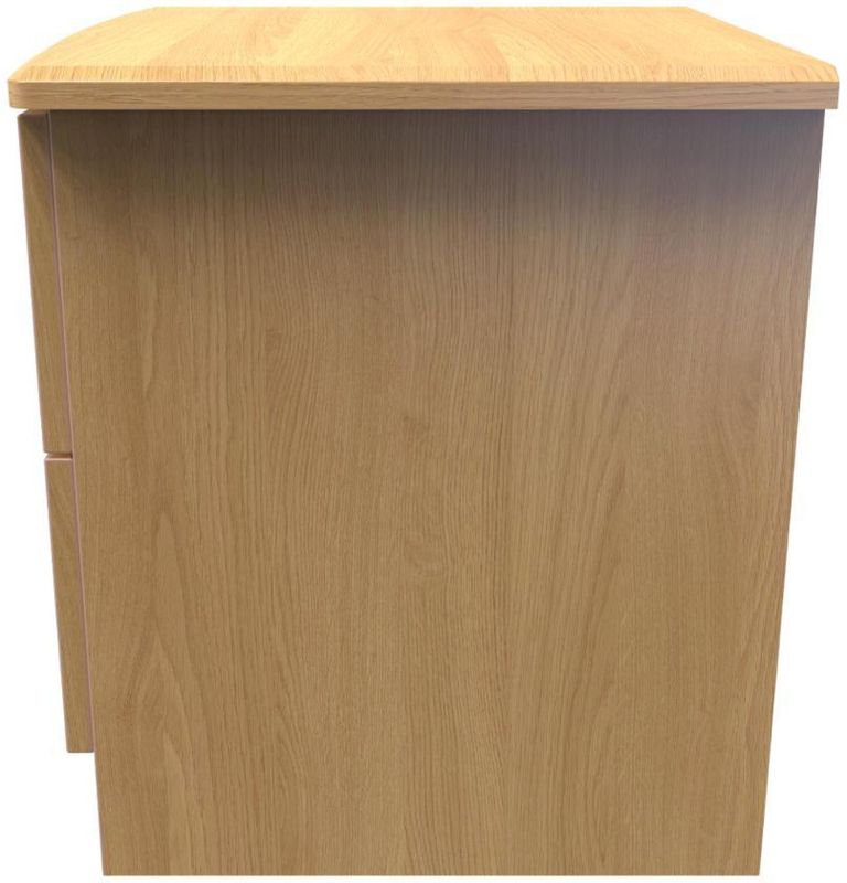 Eve Oak Effect 2 Drawer Bedside Cabinet