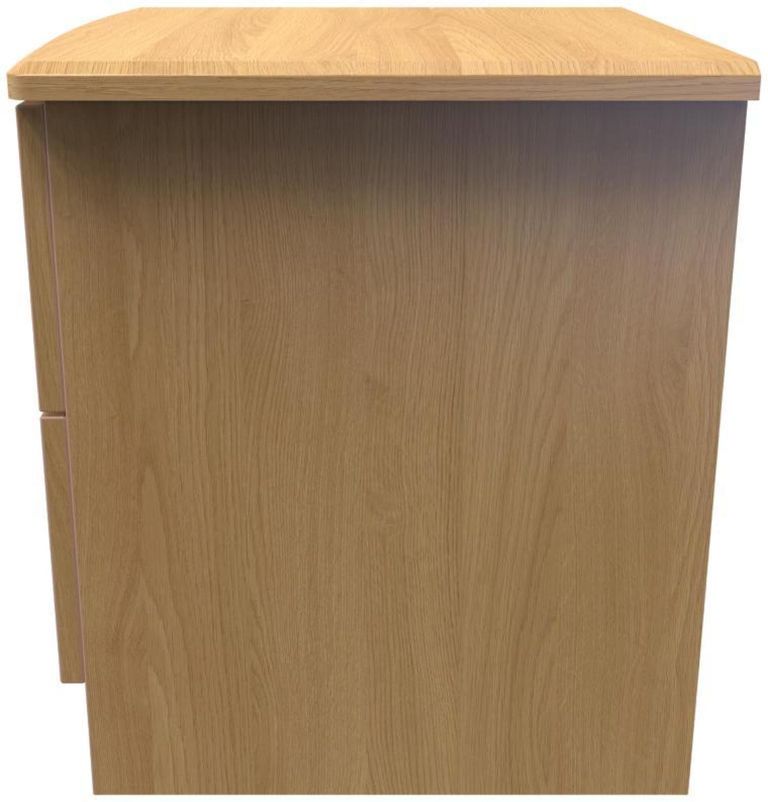Eve Oak Effect 2 Drawer Bedside Cabinet with Lock