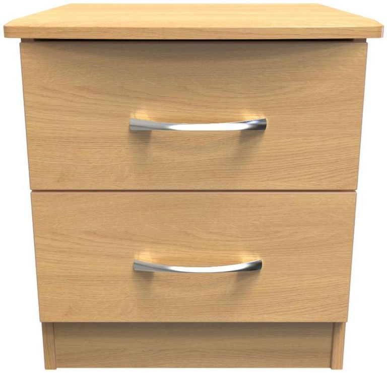 Eve Oak Effect 2 Drawer Bedside Cabinet