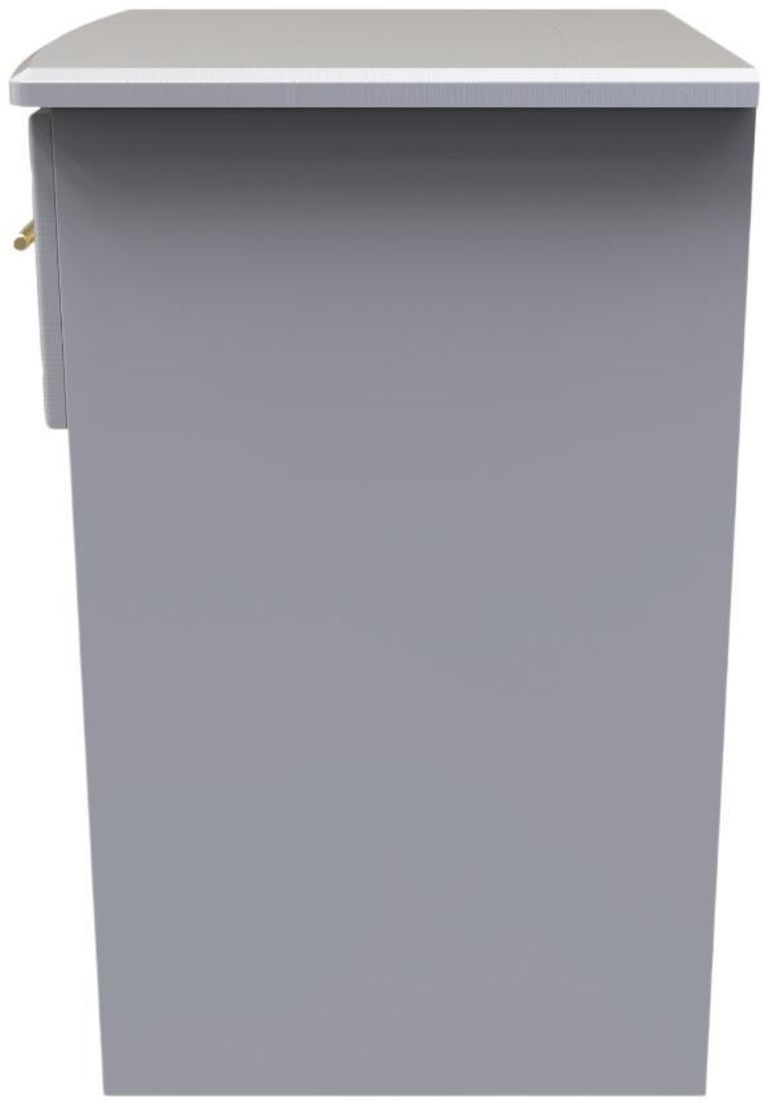 Faye Grey Ash 1 Drawer Bedside Cabinet