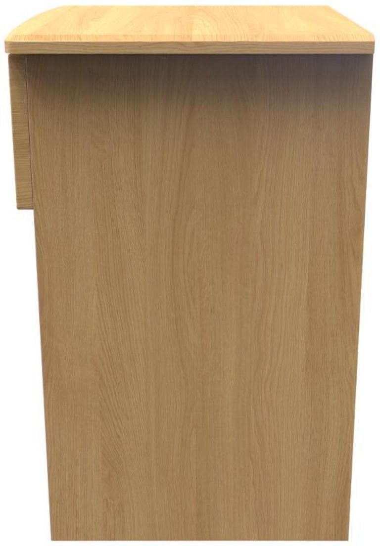 Flora Oak Effect 1 Drawer Bedside Cabinet