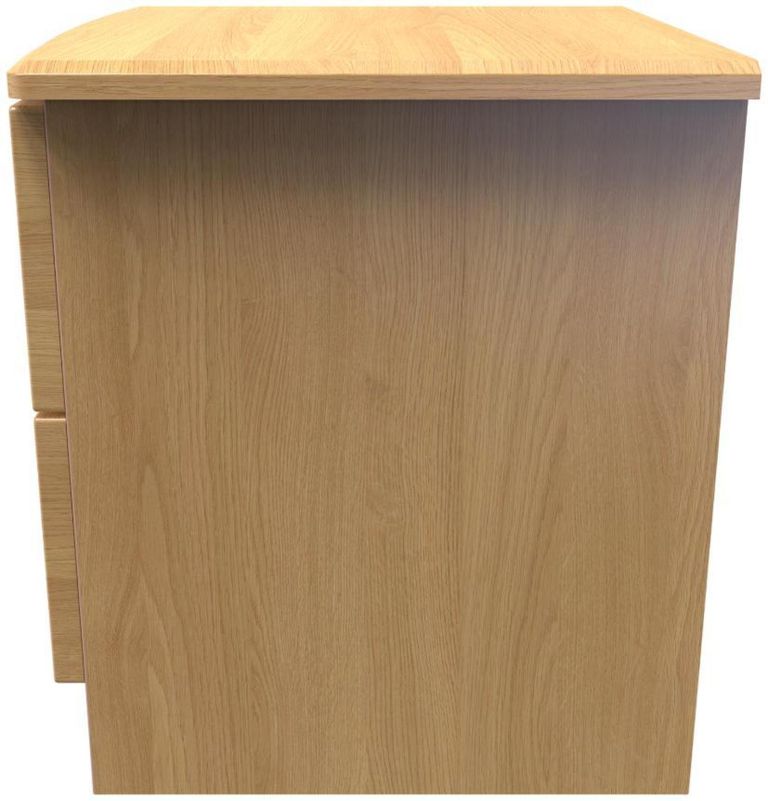 Flora Oak Effect 2 Drawer Bedside Cabinet