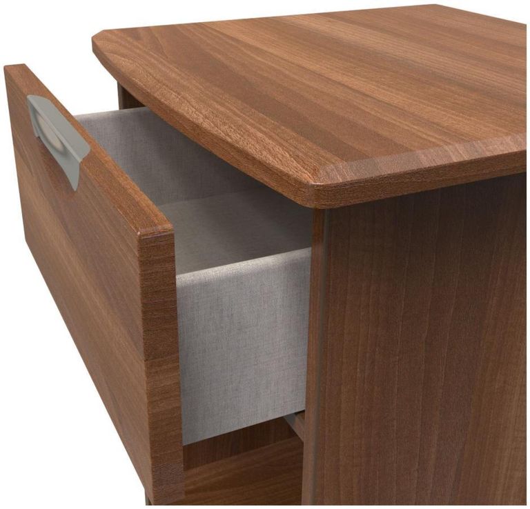 Flora Bedside Cabinet - 1 Drawer - Walnut