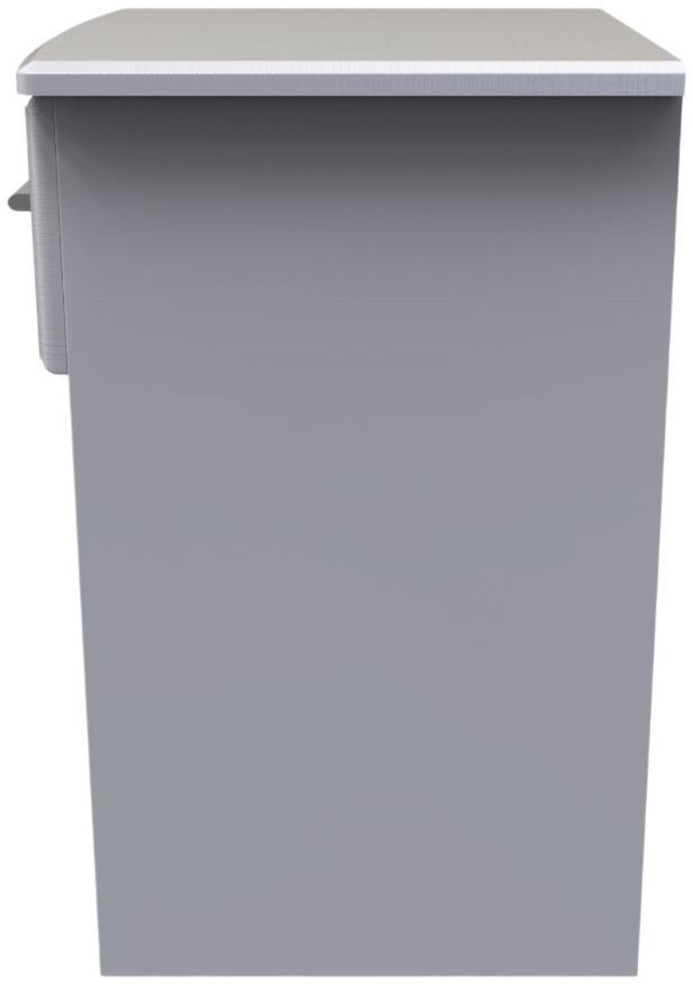 Gina Grey Ash 1 Drawer Bedside Cabinet