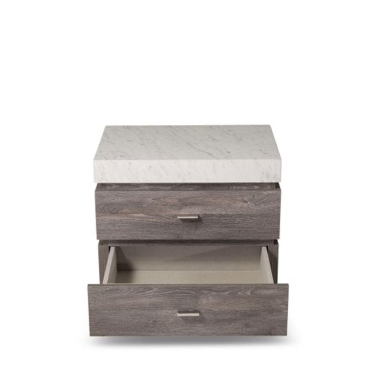 Goya Bedside Cabinet - Marble Top - 2 Drawer - Variation Available