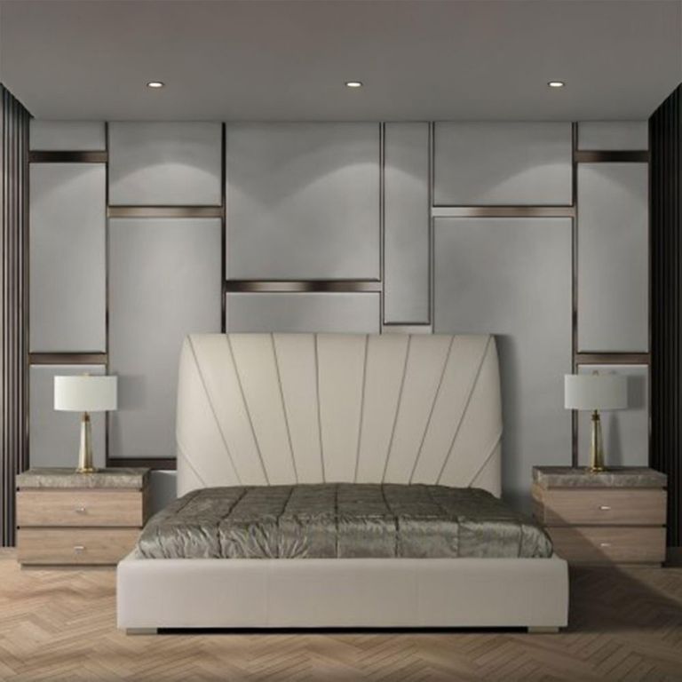 Goya Bedside Cabinet - Marble Top - 2 Drawer - Variation Available