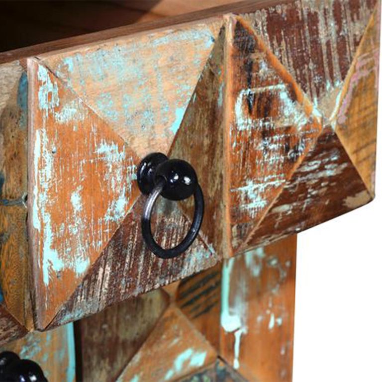 Hasley Bedside Cabinet - Recycled Wood - 3 Drawer