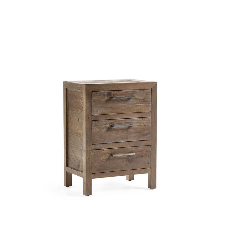 Heritage Bedside - 3 Drawer - Reclaimed Pine