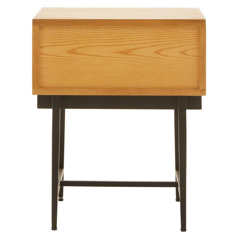 Jakara Bedside Table - 1 Drawer - Square - Natural Wood