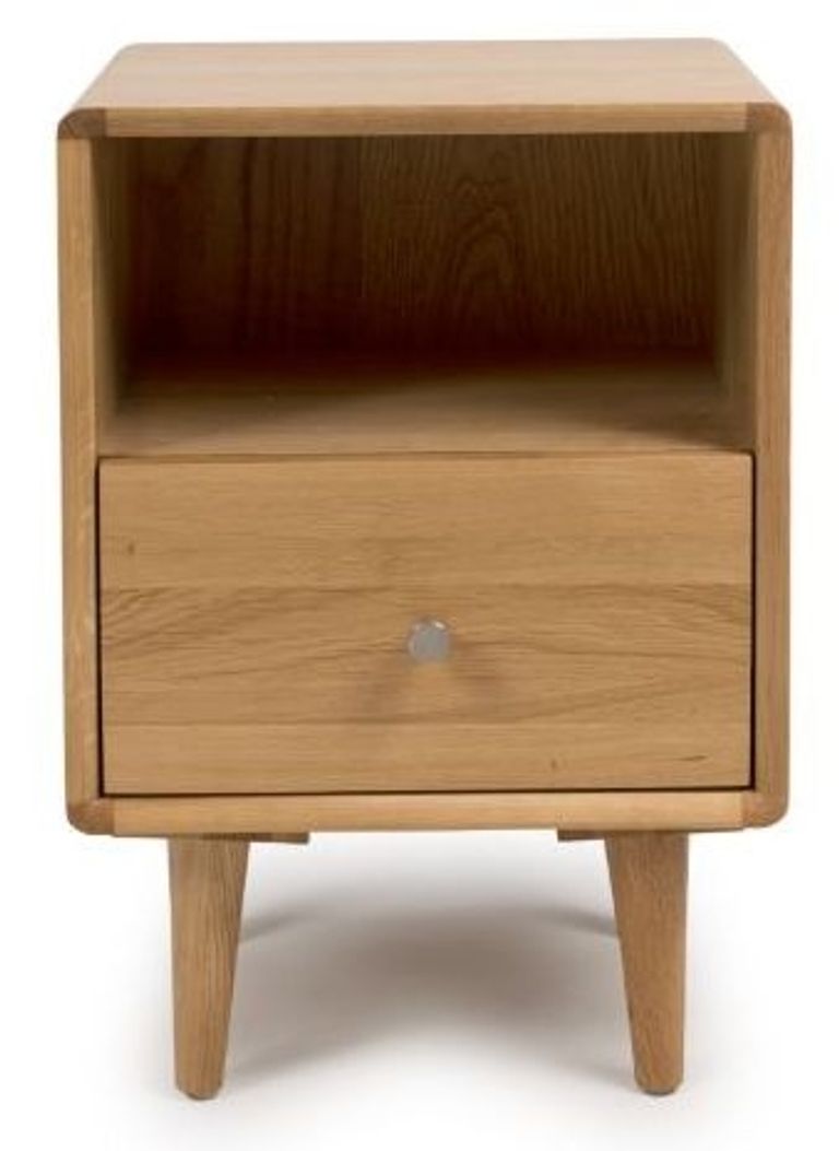 Jenson Oak Bedside Table - 1 Drawer