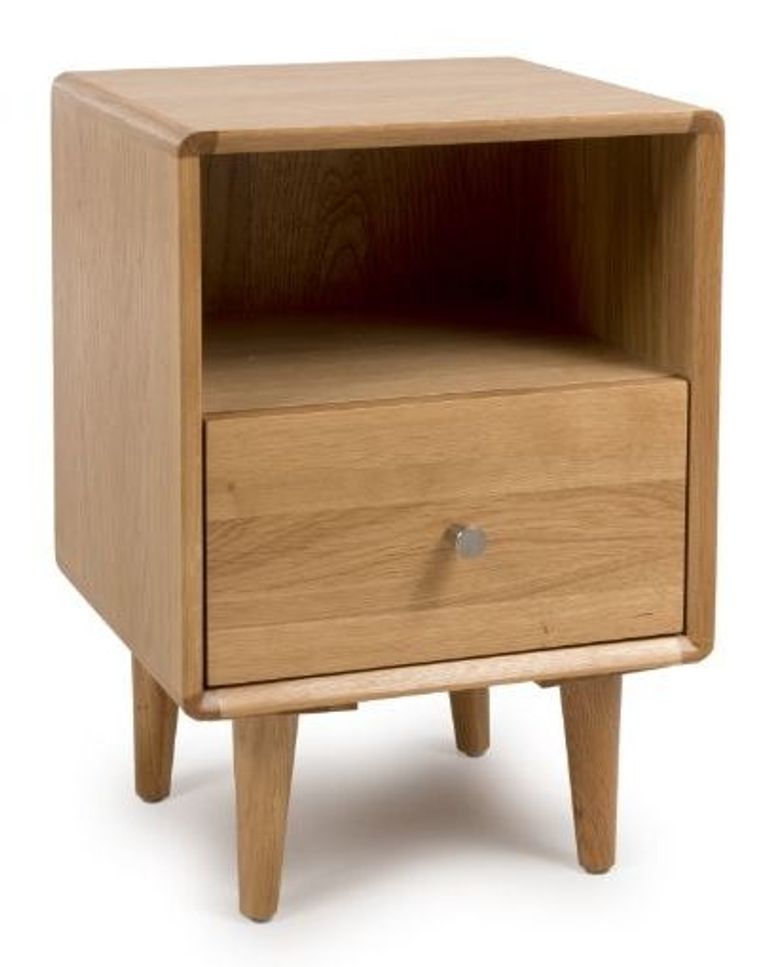 Jenson Oak Bedside Table - 1 Drawer