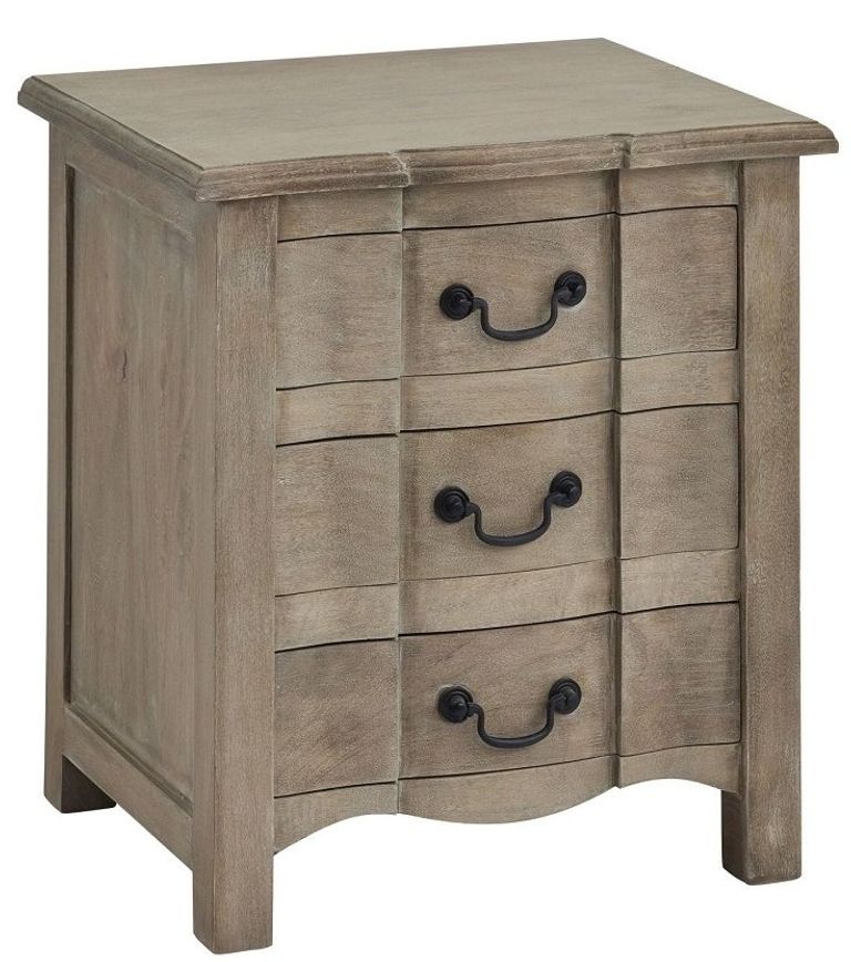 Kingaroy Wooden 3 Drawer Bedside Cabinet