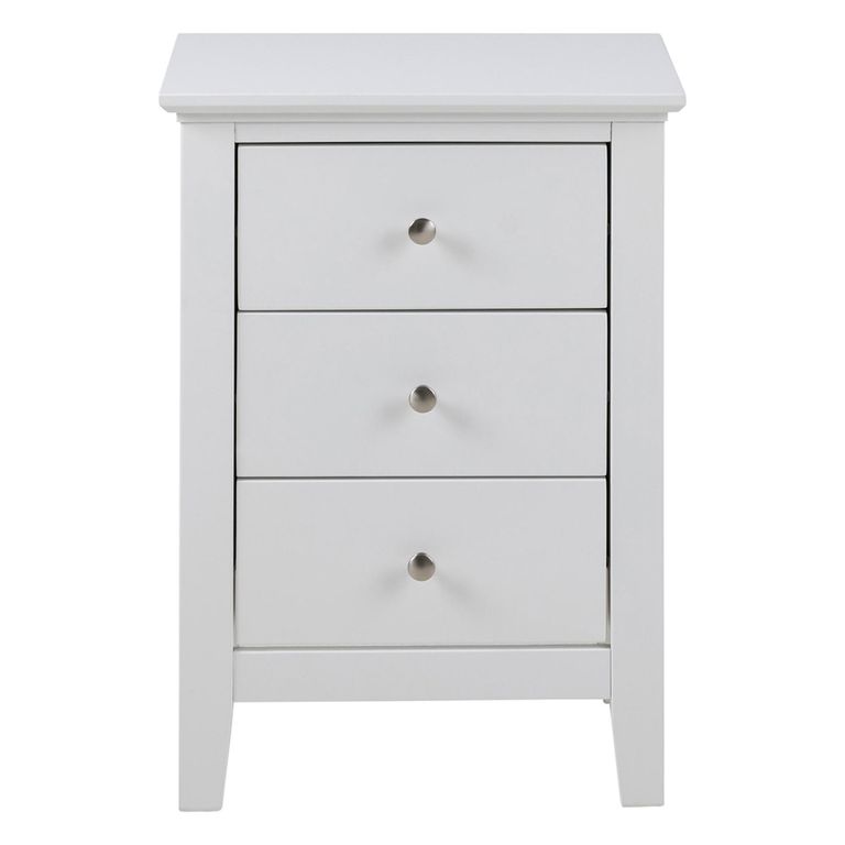 Lipan Bedside Cabinet - 3 Drawer - White