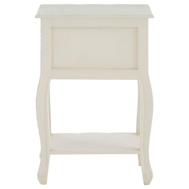Loire Bedside Table - 2 Drawer - White
