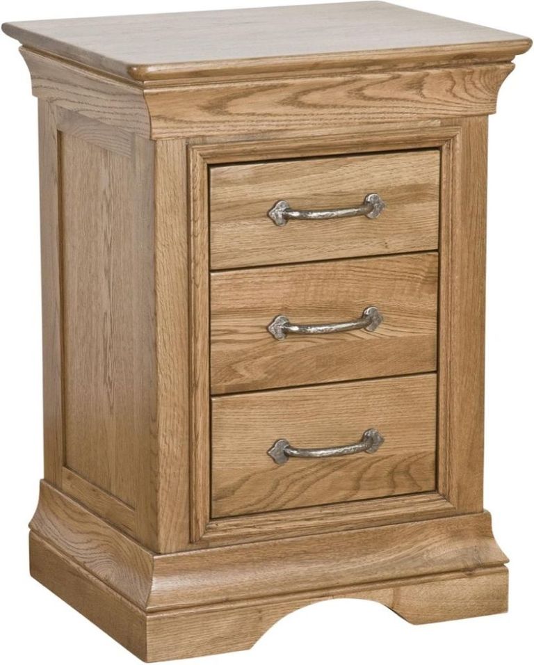 Lyon Oak Tall Bedside Cabinet