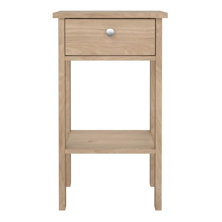 Madrid Jackson Hickory Oak 1 Drawer Bedside Table