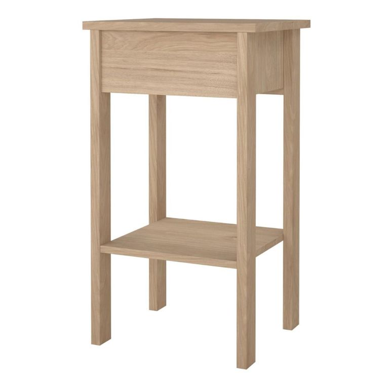 Madrid Jackson Hickory Oak 1 Drawer Bedside Table