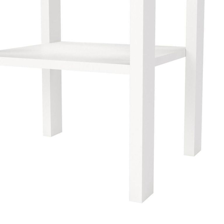 Madrid White 1 Drawer Bedside Table