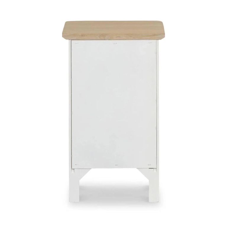 Marlow Narrow Bedside Cabinet - 2 Drawer - White