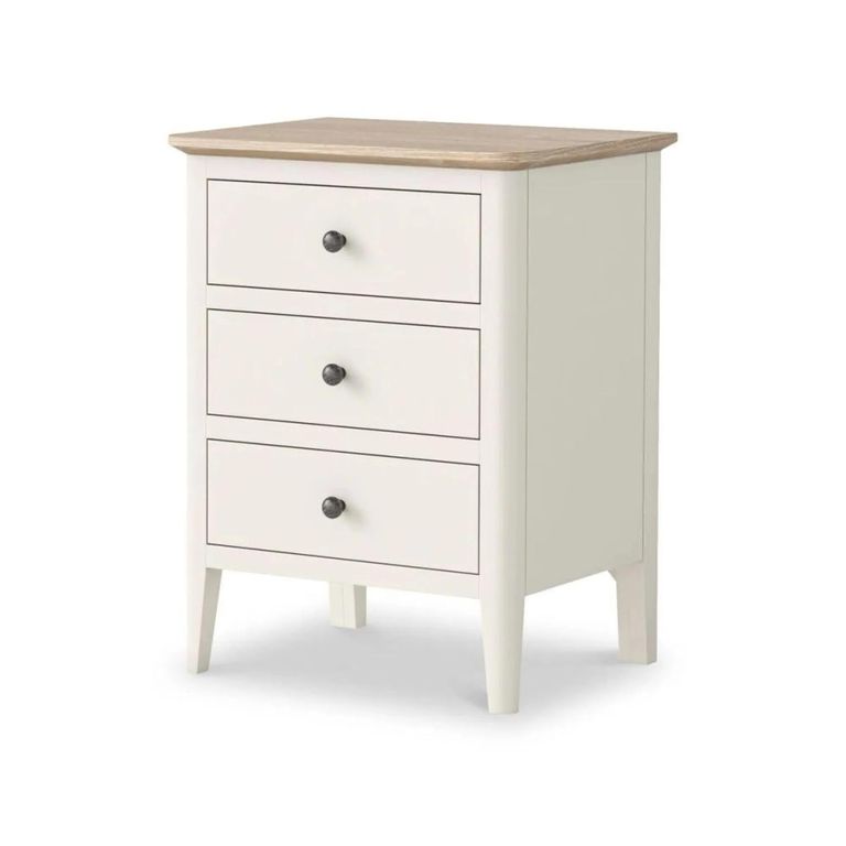 Marlow Bedside Cabinet - 3 Drawer - White
