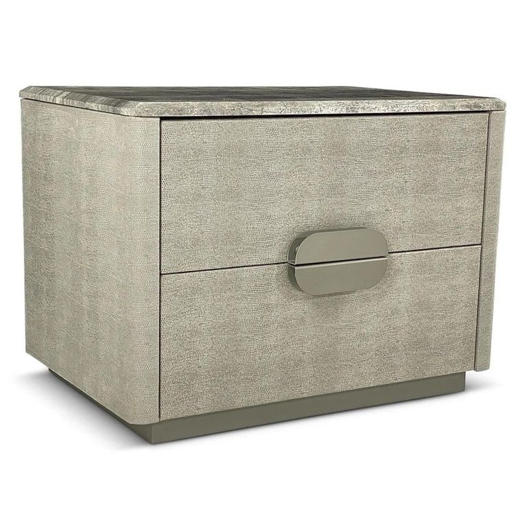 Marylin Bedside Cabinet - 2 Drawer - Marble - Variation Available