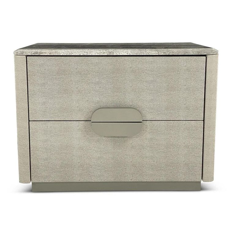 Marylin Bedside Cabinet - 2 Drawer - Marble - Variation Available
