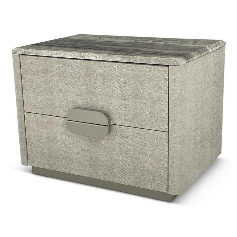 Marylin Bedside Cabinet - 2 Drawer - Marble - Variation Available