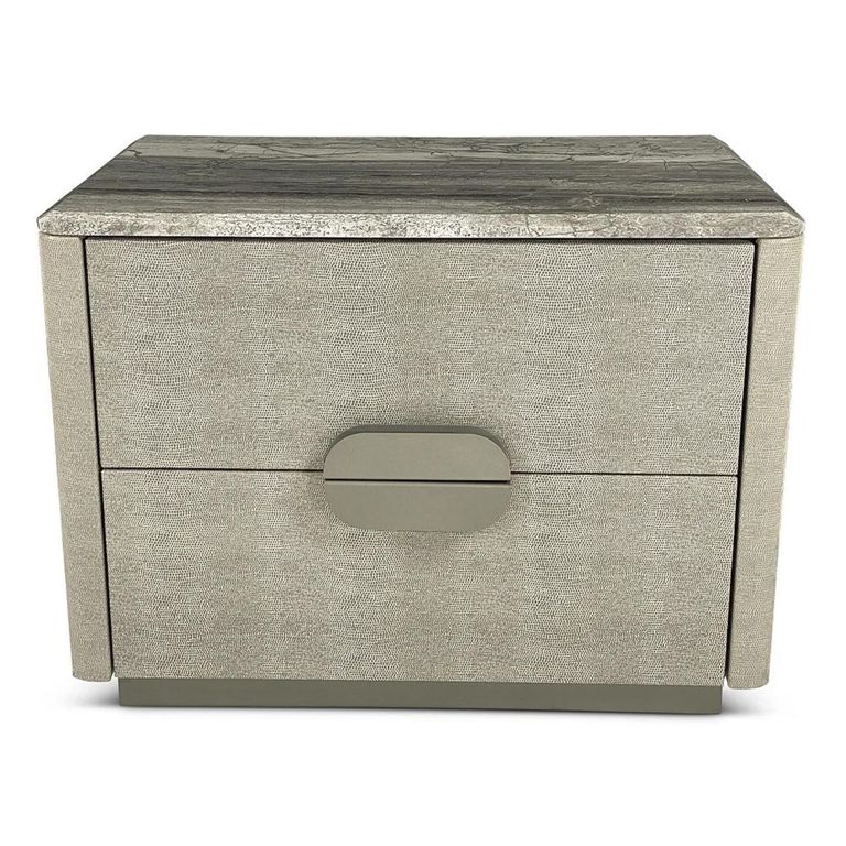 Marylin Bedside Cabinet - 2 Drawer - Marble - Variation Available