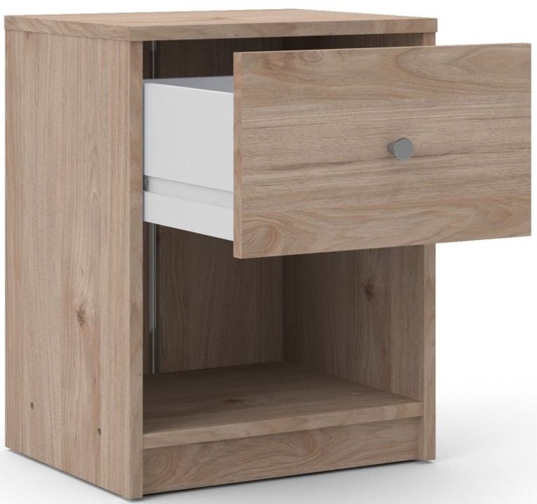 May Oak Effect 1 Drawer Bedside Cabinet