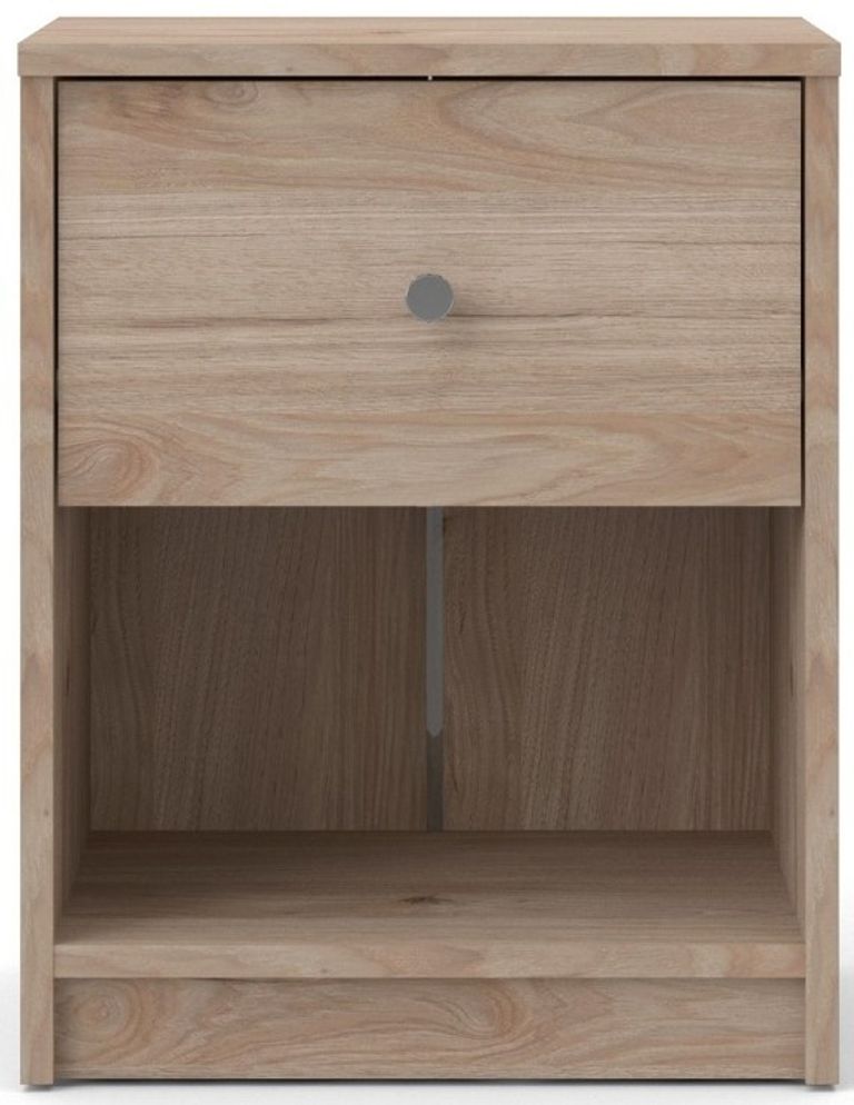 May Oak Effect 1 Drawer Bedside Cabinet