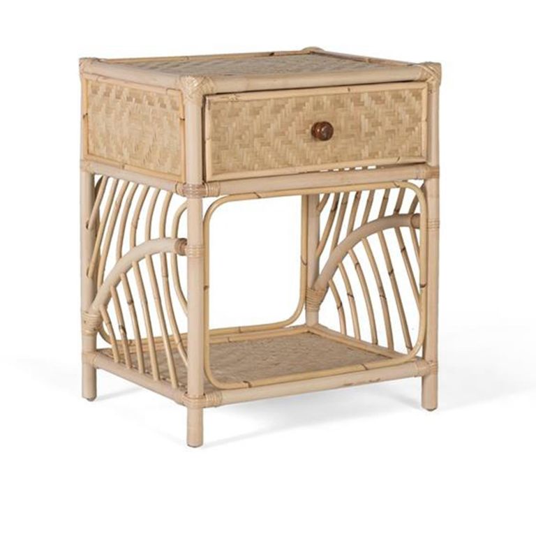 Mesevle Bedside Table - Natural Rattan - 1 Drawer