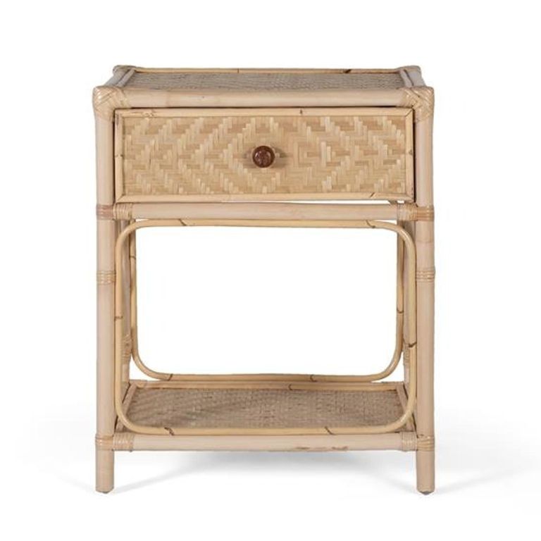 Mesevle Bedside Table - Natural Rattan - 1 Drawer