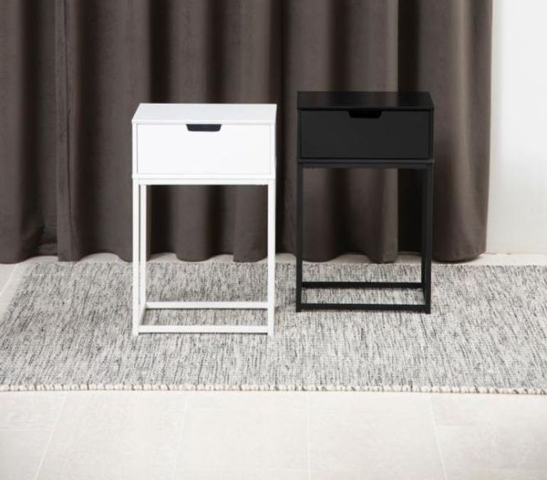 Mitra Bedside Table - 1 Drawer - Black