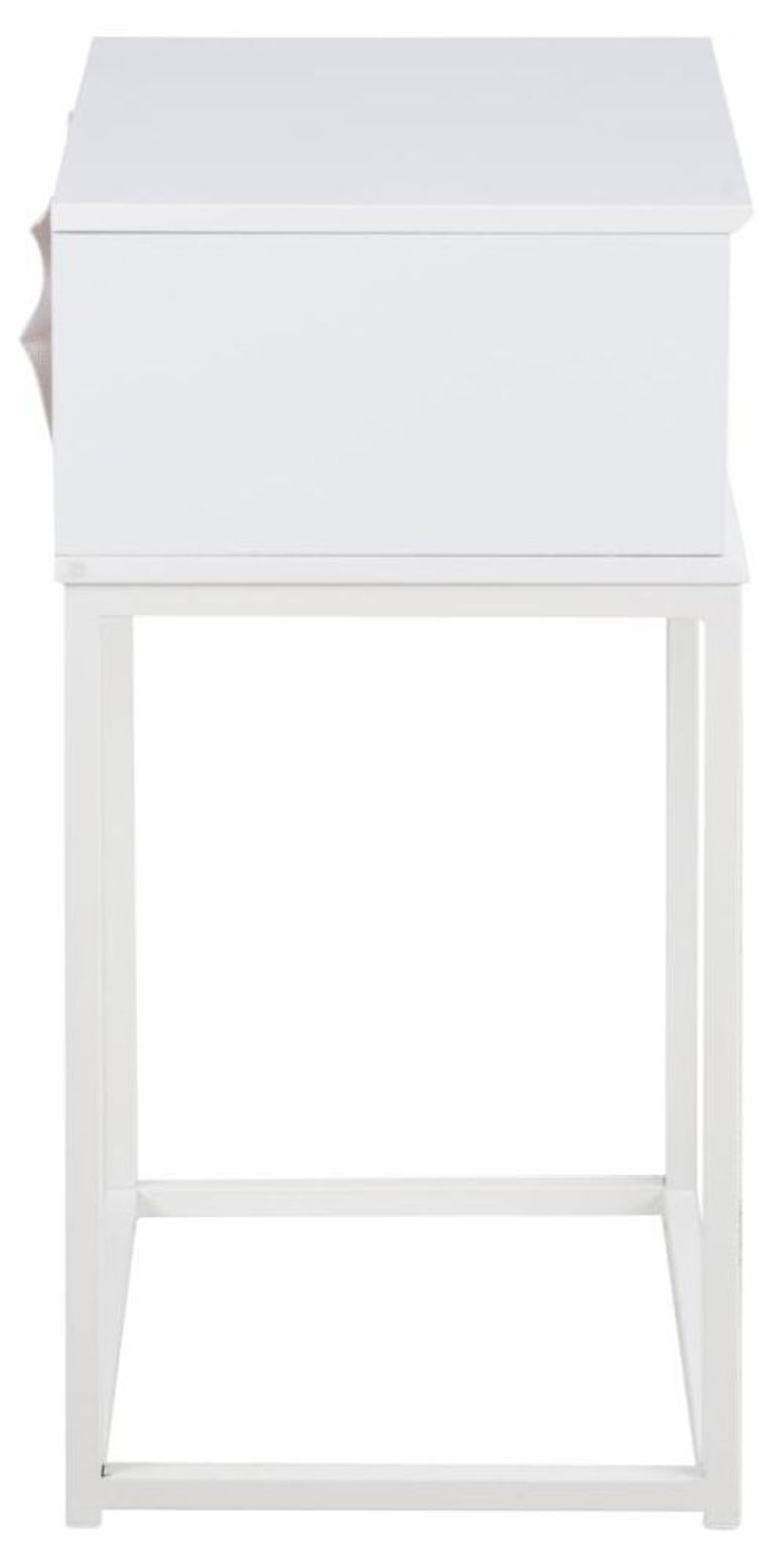 Mitra Bedside Table - 1 Drawer - White