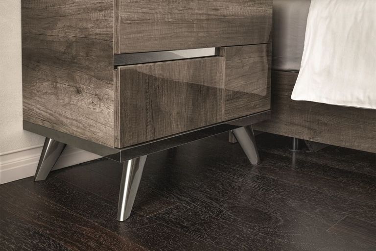 Modern Medea Bedside Cabinet - 2 Drawer - Vintage Oak