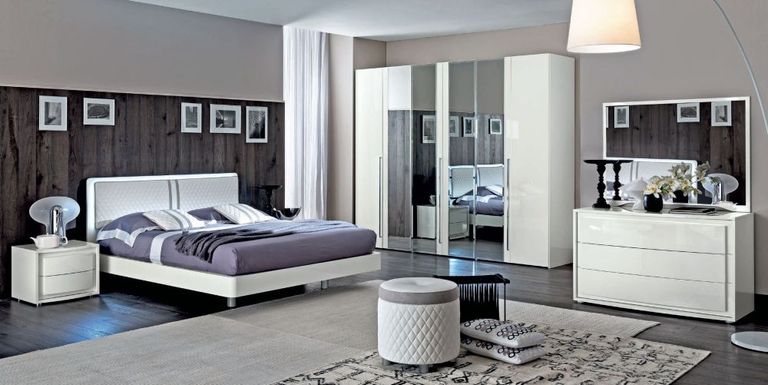 Dama Bianca Bedside Cabinet - 2 Drawer - White