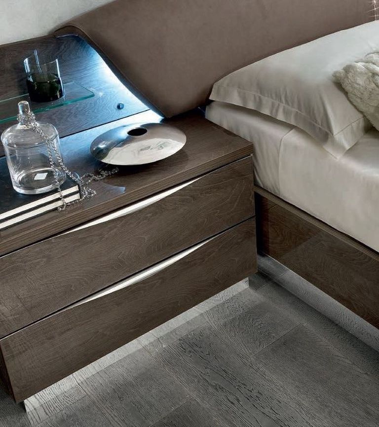 Platinum Bedside Cabinet - 2 Drawer