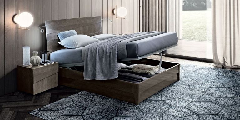 Tekno Bedside Cabinet - 2 Drawer - Silver Birch