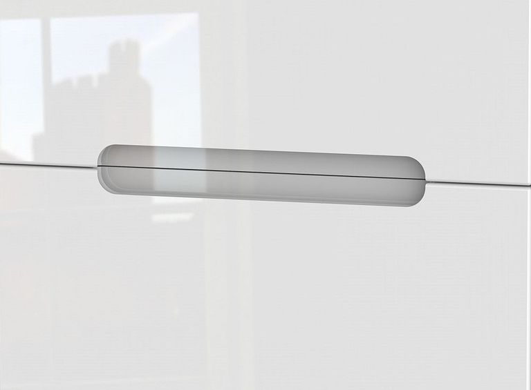 Monaco White Gloss 2 Drawer Bedside Cabinet