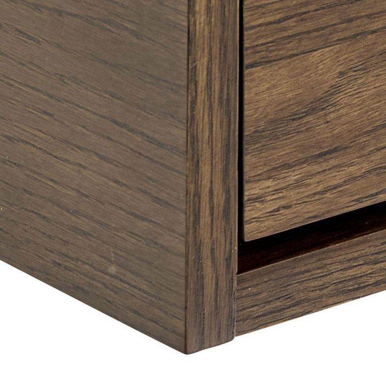 Monfort Bedside Table - 1 Drawer - Wall Mounted - Floating - Smoked Oak