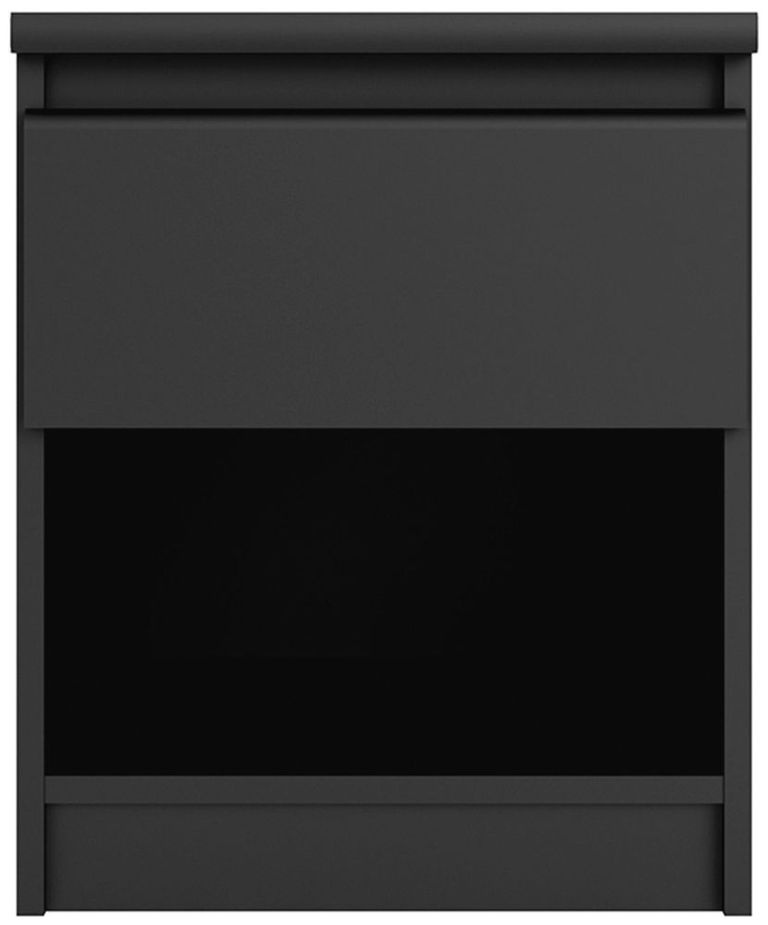 Naia Black 1 Drawer Bedside Cabinet